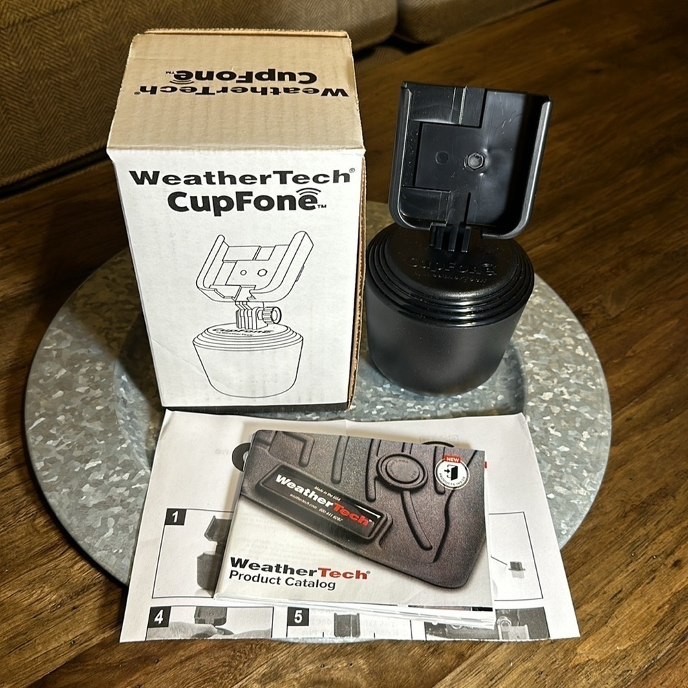 NWT WeatherTech CupFone Universal Portable Auto Car Cell Phone Holder Blk w/Box